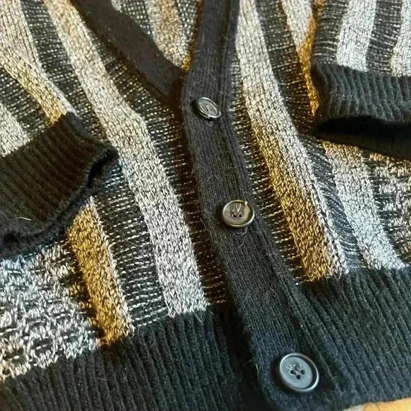 Vintage  Men’s Knit Jantzen Striped Cardigan Size L - Picture 2 of 4